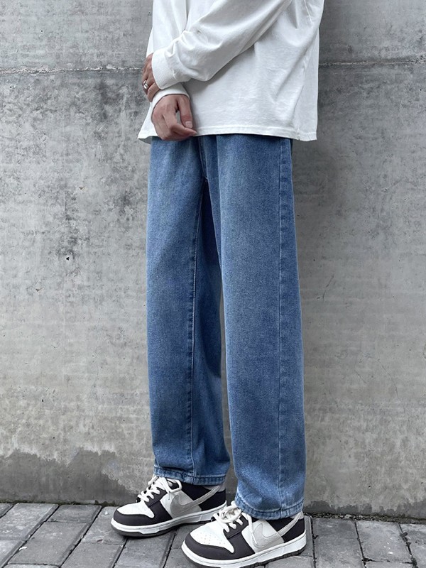 Herren-Jeans in Basic-Waschung mit geradem Bein-2