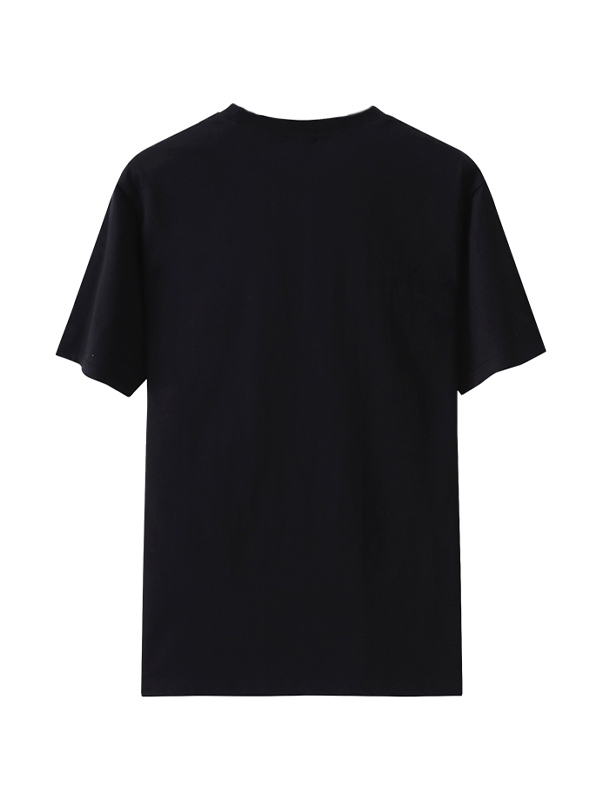 Einfarbiges Kurzarm-T-Shirt aus langstapeliger Baumwolle für Herren-1